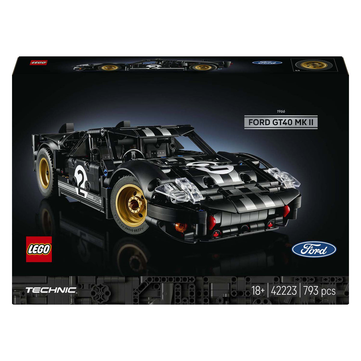 Lego Technic 42223 Auto da corsa Ford GT40 MKII del 1966