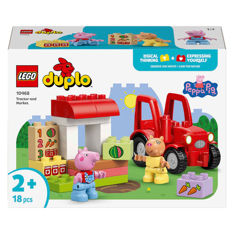 Lego Duplo Peppa Pig Trattore e bancarella del mercato Giocattoli per bambini - 10468
