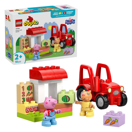 Lego Duplo Peppa Pig Trattore e bancarella del mercato Giocattoli per bambini - 10468