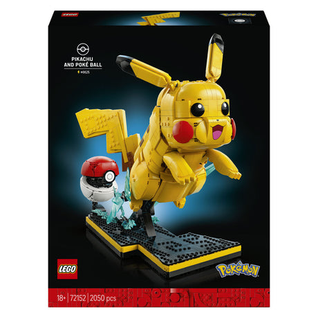 Kit di costruzione Lego Pokémon Pikachu e Pokéball per adulti e decorazioni per la casa - 72152