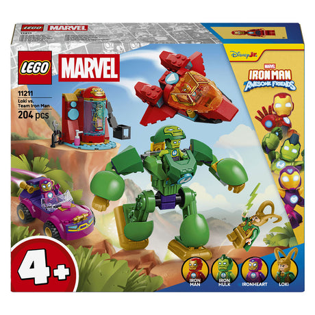 Lego ® ă€ Marvel Iron Man e i suoi fantastici amici Loki contro il Team Iron Man - regalo per bambini da 4 anni - 11211