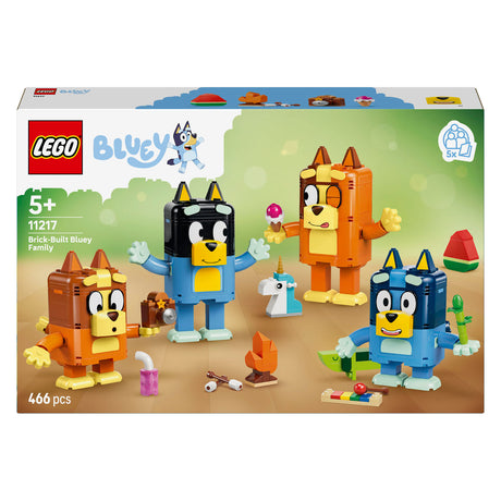 Kit di costruzione Lego Bluey per bambini costruibile di Bluey e la sua famiglia 11217