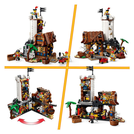 Lego Creator 3 in 1 Nave pirata classica, barca pirata, giocattoli per bambini 31387