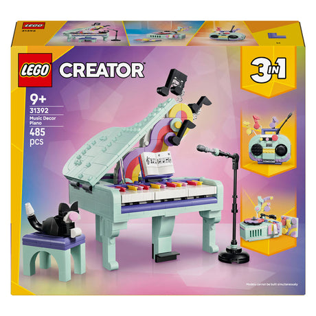 Lego Creator Pianoforte 3in1 con gatto e radio e giradischi giocattolo per bambini 31392