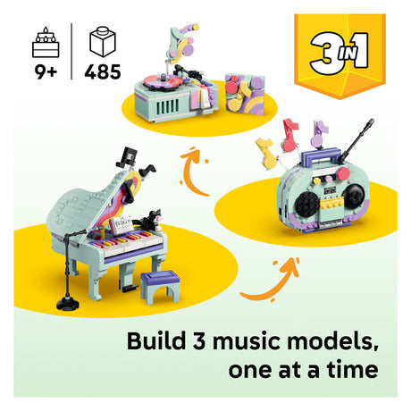 Lego Creator Pianoforte 3in1 con gatto e radio e giradischi giocattolo per bambini 31392
