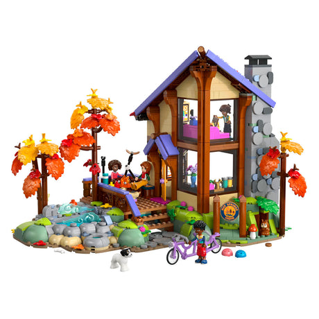 Lego Friends accogliente capanna nella foresta in giocattoli autunnali con figure di animali e bambole 42705