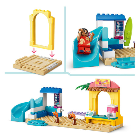 Lego ă€ Disney Beach Fun con Lilo e Stitch, giocattoli costruibili per bambini e decorazioni 43280