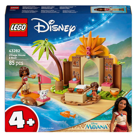 Lego ! Disney Vaiana giocattolo costruibile con casa del villaggio e barca per bambini con animale 43282