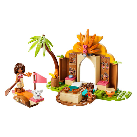 Lego ! Disney Vaiana giocattolo costruibile con casa del villaggio e barca per bambini con animale 43282