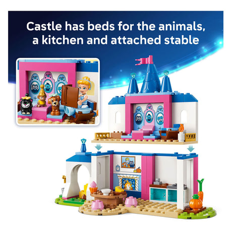 Lego ® ă€‚ Disney Princess Il castello di Cenerentola con gli amici animali - Giochi da costruire per bambini con Cenerentola e 4 animali - 43283