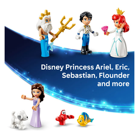 Lego ! Disney Princess Kit di costruzione della barca del matrimonio reale di Ariel per bambini con 7 personaggi 43299