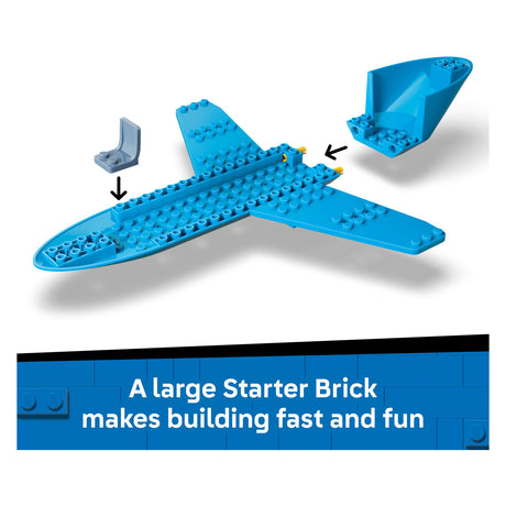 Giocattolo aereo aereo passeggeri Lego City per bambini dai 4 anni in su 60492