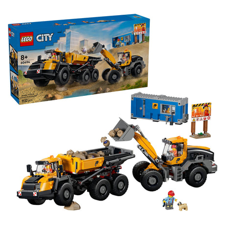 Lego City, camion con cassone ribaltabile e veicolo con caricatore frontale, giocattoli per bambini 60494