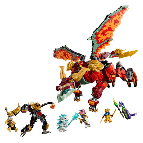 Lego Ninjago Wyldfyre, il drago mecha trasformante giocattolo per bambini 71868