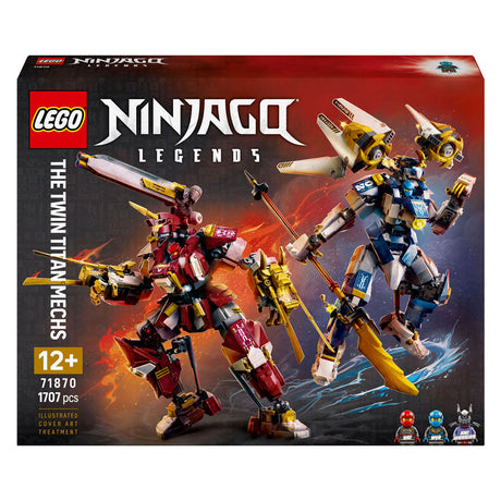 Lego Ninjago i due imponenti mech in kit per bambini con action figure 71870
