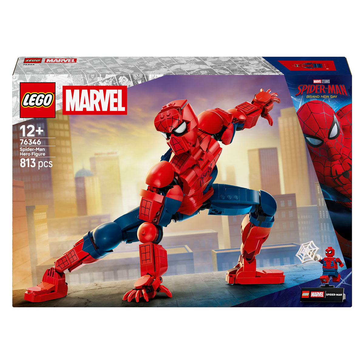 Kit di costruzione LEGO® Marvel Spider-Man Hero Figure per bambini con action figure 76346