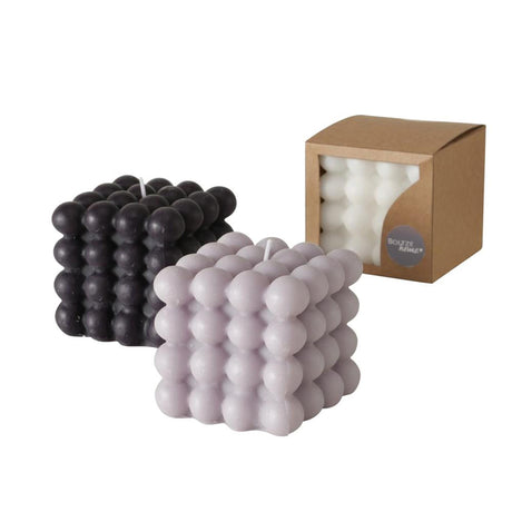 Boltze home bubbelkaars 8x8xh7,5cm zwart grijs wit