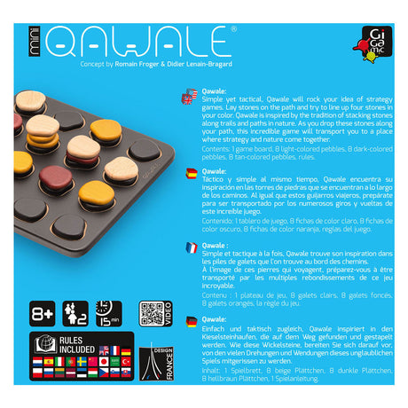 999games Gigamic - qawale mini - dove la strategia incontra la natura - gioco per due giocatori