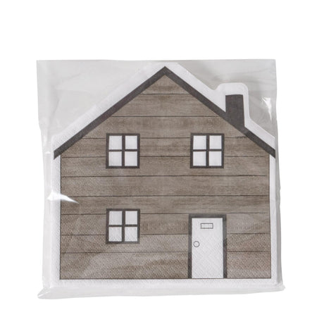Tovaglioli Boltze Homewood a forma di casa 12 pezzi (piegati 16x16 cm)
