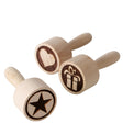Boltze Home Stampo per biscotti diametro 8 cm in legno di faggio con immagini natalizie set di 3