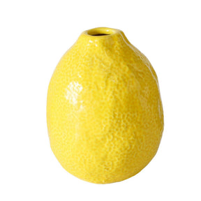 Boltze home vase 'zitronella' in terracotta dia.9x12cm giallo