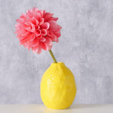 Boltze home vase 'zitronella' in terracotta dia.9x12cm giallo
