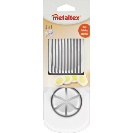 Tagliauovo Metaltex doppia plastica in acciaio inox su cartoncino