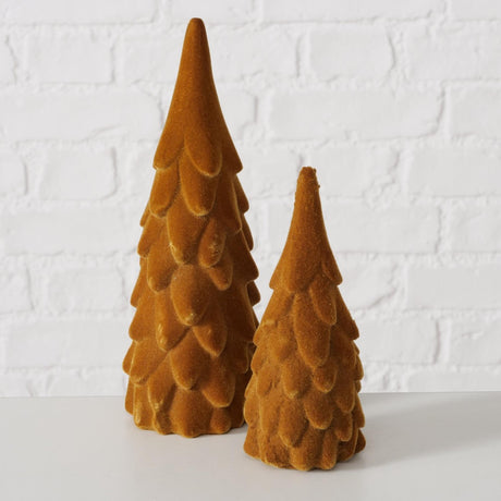 Boltze albero di Natale decorativo per la casa boogy 2 pezzi h22 cm in poliresina marrone