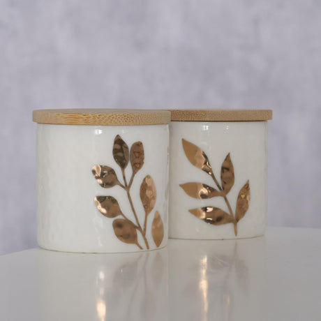 Boltze barattolo per la casa brantia porcellana bambù dia.5x5cm