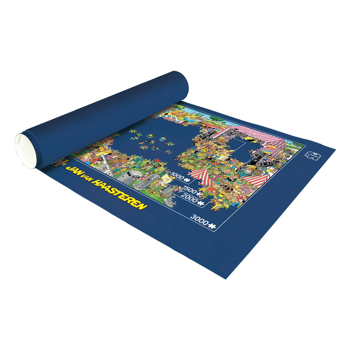 Tappetino e rotolo puzzle Jan van Haasteren, fino a 3000 pezzi