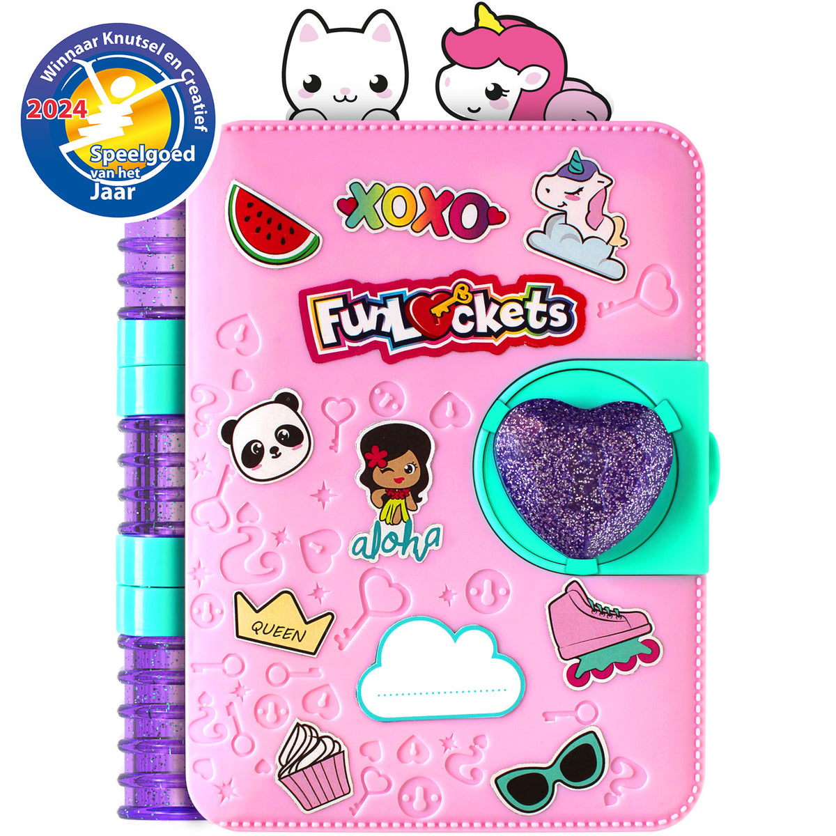 Funlockets jumbo - diario segreto - diario delle ragazze - da 6 anni