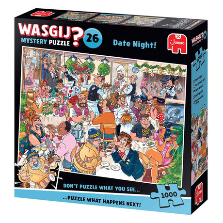 Jumbo wasgij mystery 26 puzzle - appuntamento notturno!, 1000 pezzi.