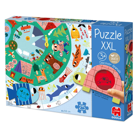 Jumbo goula puzzle xxl scopri gli animali - 25 pz.