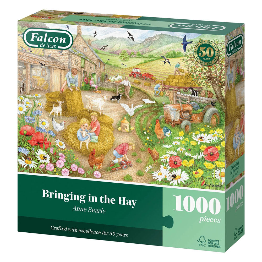 Jumbo falcon puzzel - bringing in the hay 1000 stukjes - educatief speelgoed.