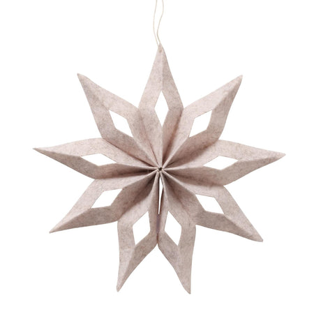 Boltze home Stella di Natale Kassio dia.30cm feltro beige crema