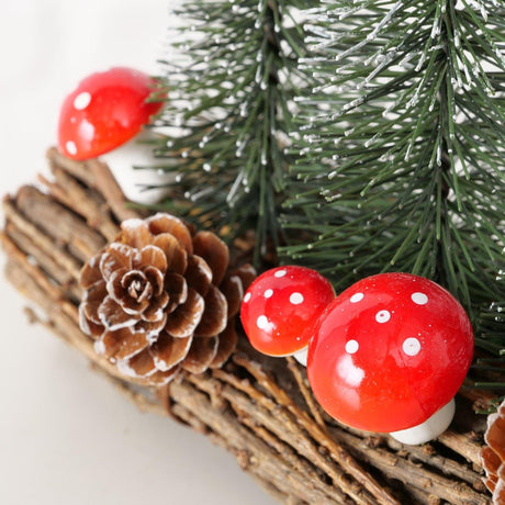 Boltze pezzo decorativo natalizio per la casa fiaba 20,6x7,3x17 cm in legno di plastica innevato