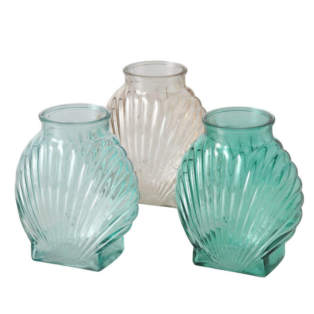 Boltze vaso per la casa in vetro coqua 16x10x18 cm