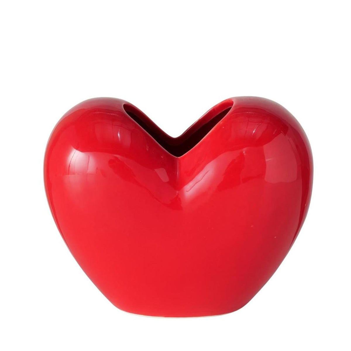 Boltze home vaso cuore h15cm rosso