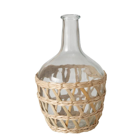 Boltze home vaso torino dia16x25.8cm vetro con zucchero di canna