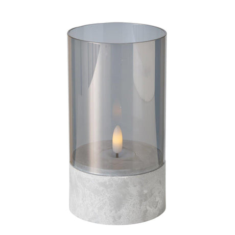Boltze candela led livel con timer vetro metallo polipropilene ã˜8xh14.5cm