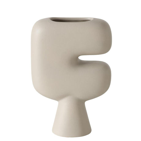 Boltze home vaso pasu 16x6x22,8 cm in ceramica beige