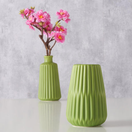 Boltze vaso domestico esko dia10x17cm ceramica verde