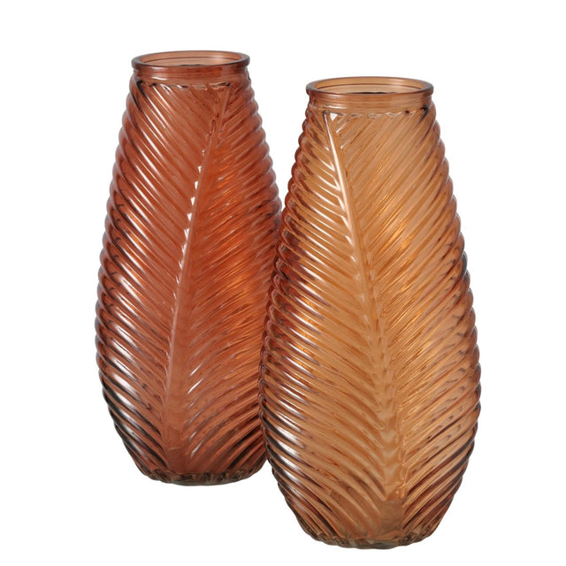 Boltze home vaso leavo vetro 13,5x13x28cm