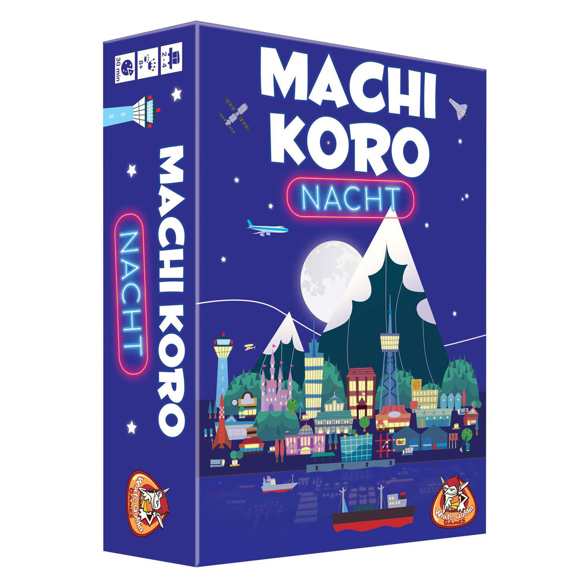 Giochi dei goblin bianchi - machi koro night - gioco per famiglie - da 2 a 4 giocatori - 30 minuti - da 8 anni
