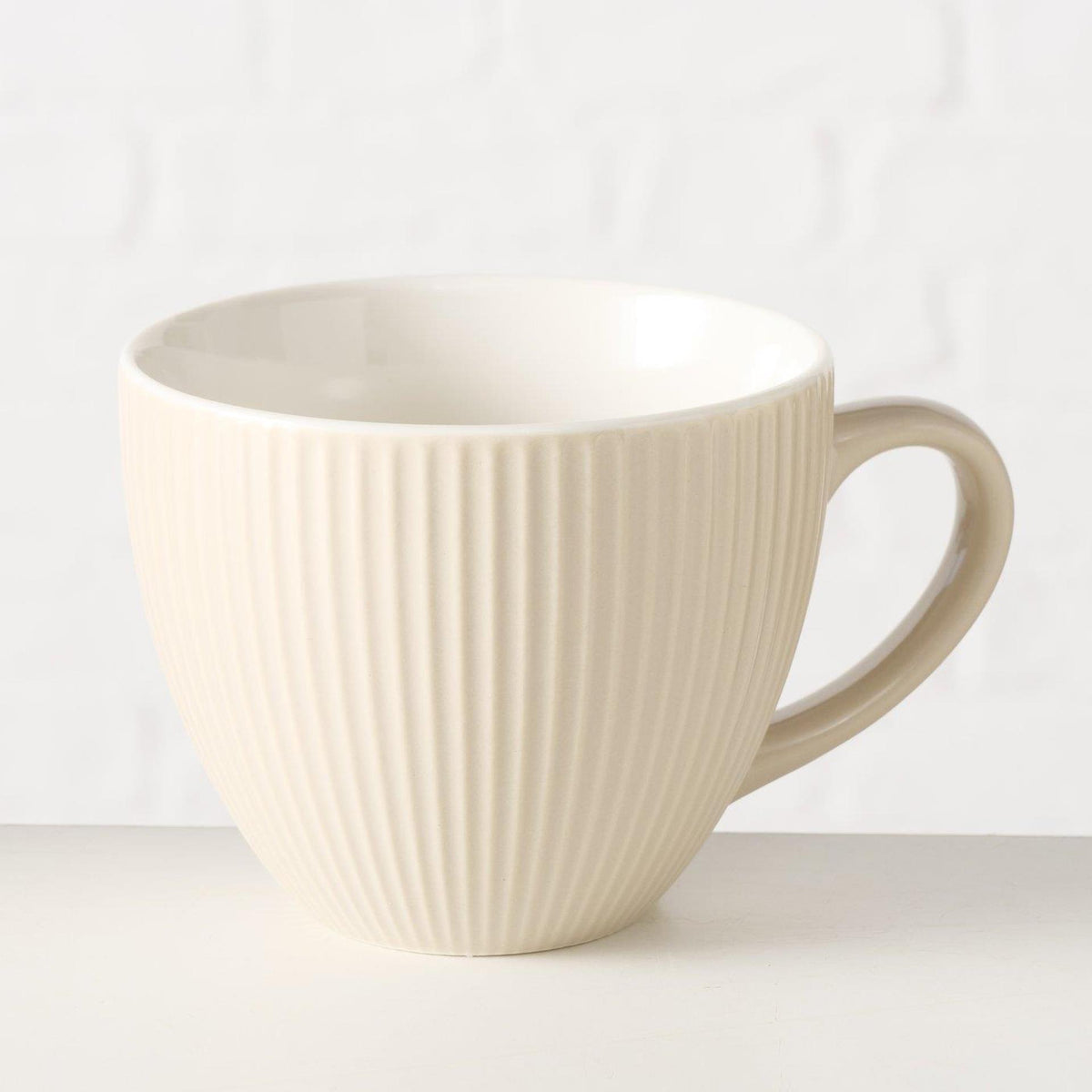 Boltze home tazza jumbo ranura beige 420 ml ã˜10,7xh8,7 cmlavabile in lavastoviglie