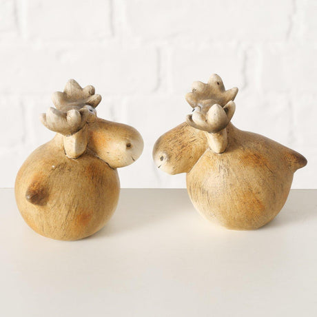 Boltze home figure alce melvin 8x8x8,5 cm 2 assortiti