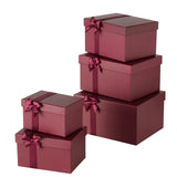 Boltze Home cofanetto regalo bowlina 5 pezzi, rettangolo, cartone, rosso scuro