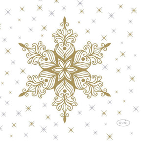 Tovaglioli Duni stelle neve bianco 24x24 cm