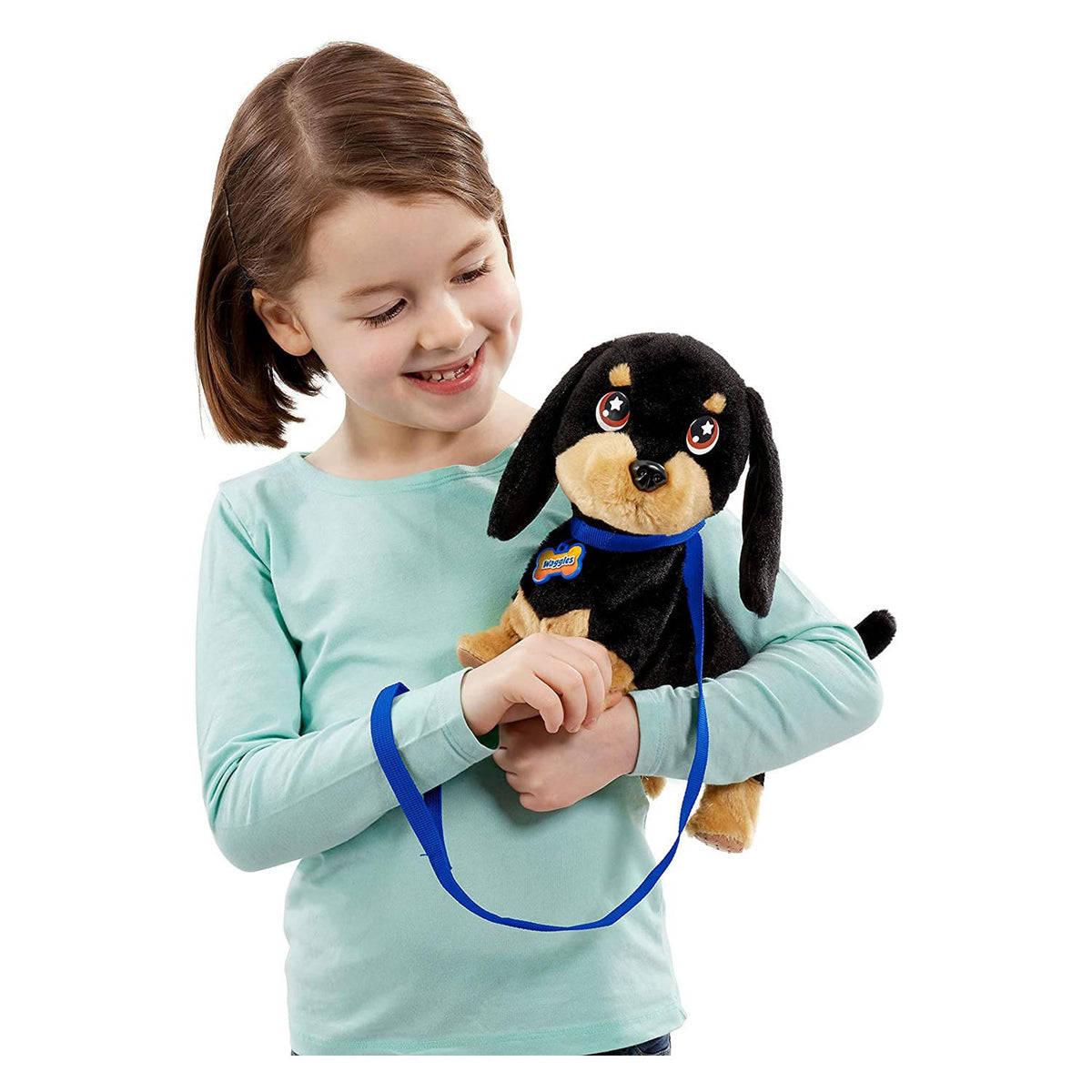 Goliath Animagic Waggles Cagnolino di peluche - Nero - Peluche interattivo - Cammina e comunica con i Waggles