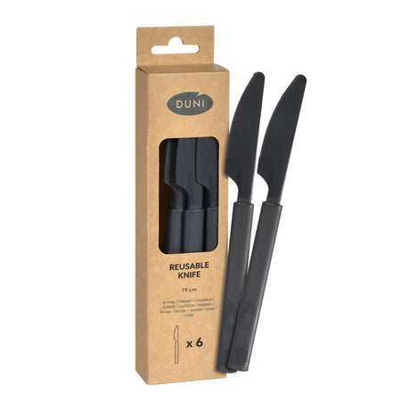 Coltello Duni in plastica granito riutilizzabile 19cm scatola da 6 pezzi